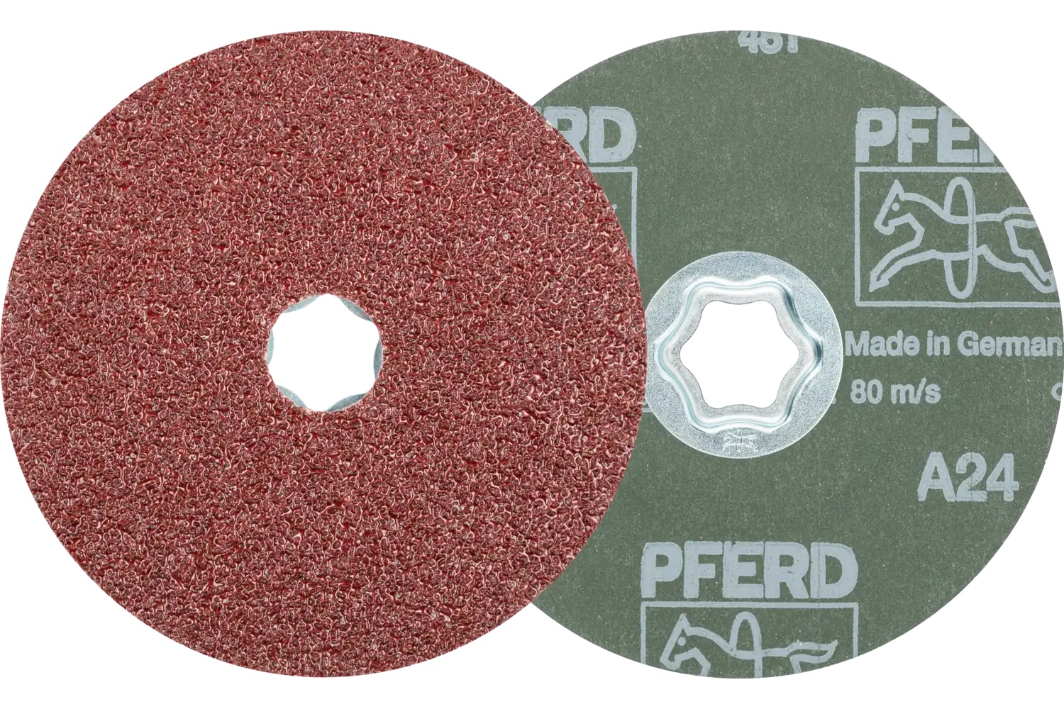 Picture of Pferd Combiclick® Fiber Disc, 5" Dia, 24 Grit, Aluminum oxide